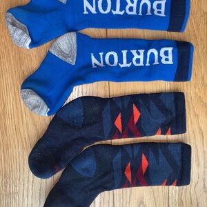 SmartWool and Burton Wool Socks - Kids Size Small - 2 pairs